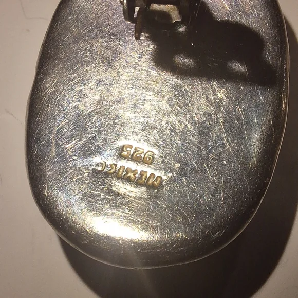 Large Sterling Silver Clip on Earrings - Picture 5 of 11